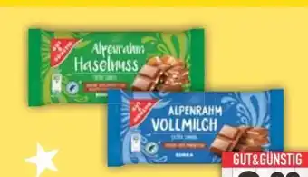 E-Center Gut & Günstig Alpenrahm-Vollmilch Angebot