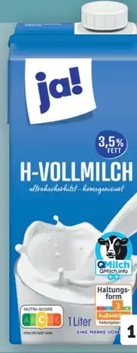 REWE Center ja! H-Vollmilch Angebot