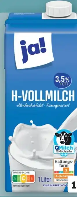REWE Center ja! H-Vollmilch Angebot