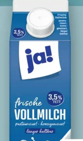 REWE Center ja! Frische Vollmilch Angebot