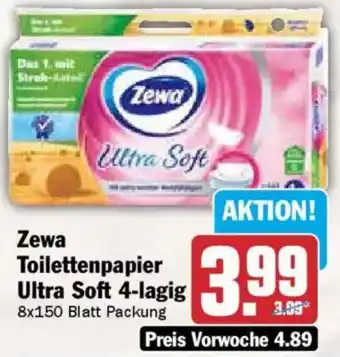 AEZ Zewa Toilettenpapier Ultra Soft 4-lagig Angebot