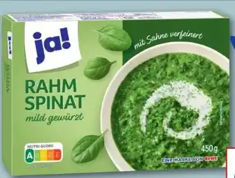 REWE ja! Rahm-Spinat Angebot