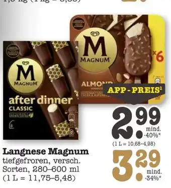 Scheck-in-Center Langnese Magnum Angebot