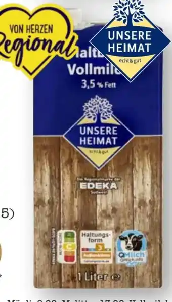 Scheck-in-Center Unsere Heimat Echt & Gut Haltbare Fettarme Weidemilch Angebot