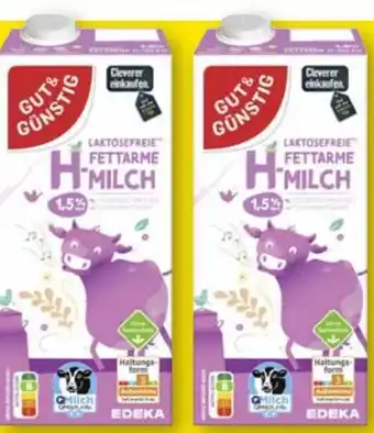 Edeka Gut & Günstig laktosefreie fettarme H-Milch Angebot
