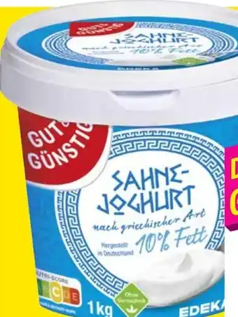 Edeka Gut & Günstig Sahnejoghurt nach griechischer Art Angebot