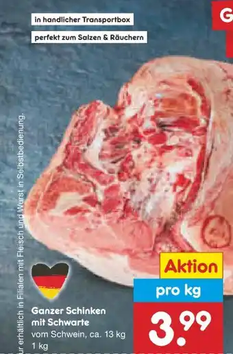 Netto Marken-Discount Ganzer Schweineschinken Angebot