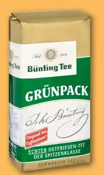 REWE Bünting Tee Grünpack Echter Ostfriesen-Tee Angebot