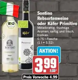 AEZ Sontino Rebsortenweine oder Käfer Primitivo Angebot