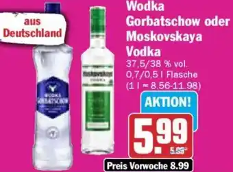 AEZ Wodka Gorbatschow oder Moskovskaya Vodka Angebot