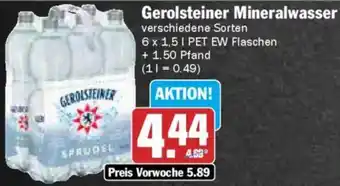 AEZ Gerolsteiner Mineralwasser Angebot