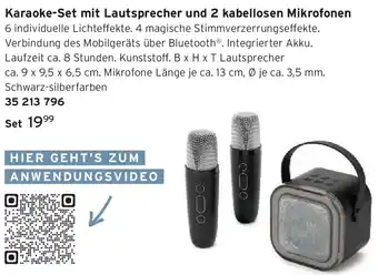 Tchibo Karaoke-Set mit Lautsprecher und 2 kabellosen Mikrofonen Angebot