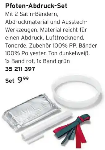 Tchibo Pfoten-Abdruck-Set Angebot