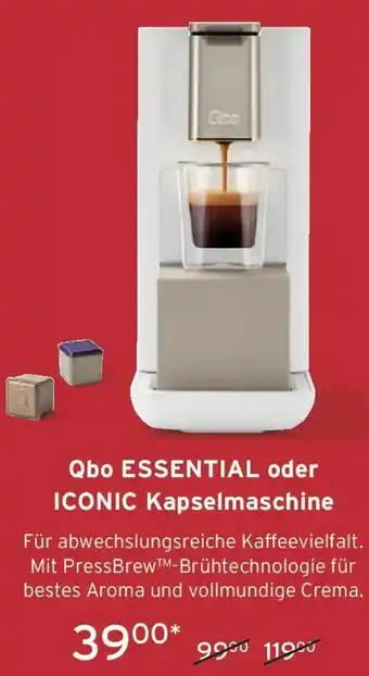 Tchibo Qbo ESSENTIAL oder ICONIC Kapselmaschine Angebot