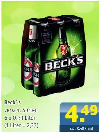Getränke Arena Beck's bier Angebot