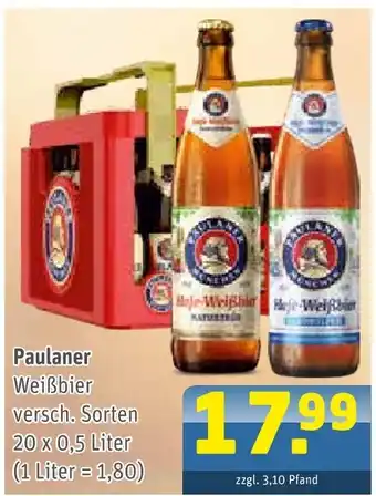 Getränke Arena Paulaner weißbier Angebot