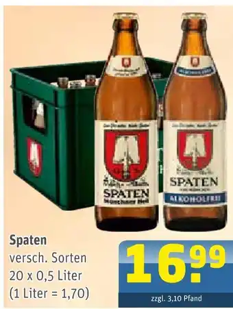 Getränke Arena Spaten bier Angebot