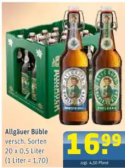 Getränke Arena Allgäuer büble bier Angebot