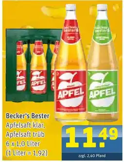 Getränke Arena Becker's bester apfelsaft klar Angebot