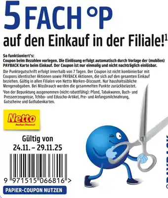 Netto Marken-Discount Payback 5 fach °p Angebot