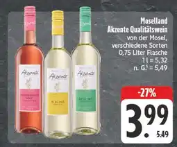Edeka Moselland akzente qualitätswein spätburgunder rosé Angebot