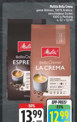 Edeka Melitta bella crema espresso Angebot