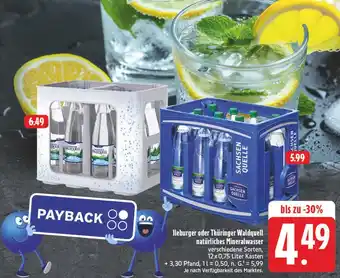 Edeka Illeburger oder thüringer waldquell natürliches mineralwasser Angebot