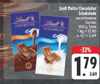 Edeka Lindt maître chocolatier zartbitter Angebot