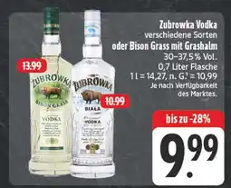 Edeka Zubrowka bison grass vodka Angebot