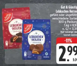 Edeka Gut & günstig lebkuchen herzen gefüllt Angebot
