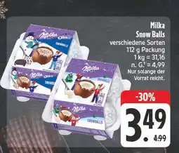 Edeka Milka snow balls Angebot