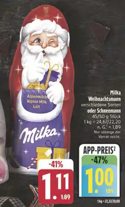 Edeka Milka weihnachtsmann Angebot