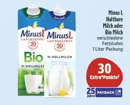 Edeka Minus l haltbare milch oder bio milch Angebot