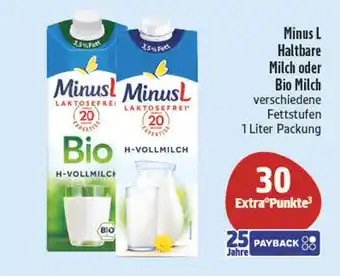 Edeka Minus l haltbare milch oder bio milch Angebot
