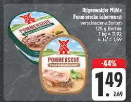 Edeka Rügenwalder mühle pommersche große gutsleberwurst Angebot