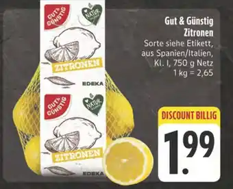 Edeka Gut & günstig zitronen Angebot