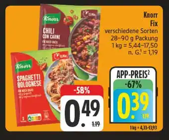 Edeka Knorr chili con carne Angebot