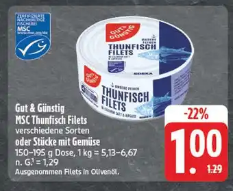 Edeka Gut & günstig msc thunfisch filets Angebot