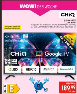 Marktkauf Chiq qled-4k-uhd-tv u43qm10v Angebot