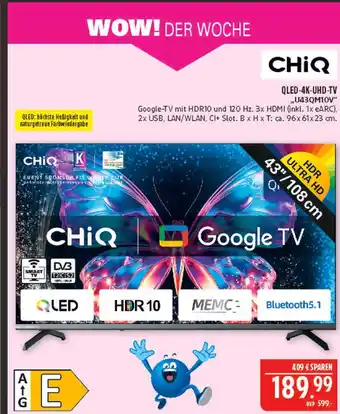 Marktkauf Chiq qled-4k-uhd-tv u43qm10v Angebot