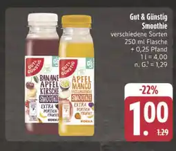 Edeka Gut & günstig banane apfel kirsche smoothie Angebot