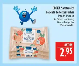 Marktkauf Edeka samtweich feuchte toilettentücher peach please Angebot