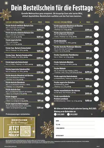 Edeka Frische deutsche weibliche barbarie-ente Angebot