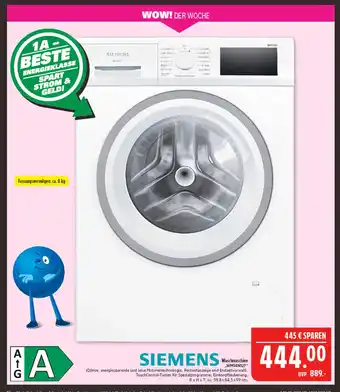 Marktkauf Siemens waschmaschine wm14n127 Angebot