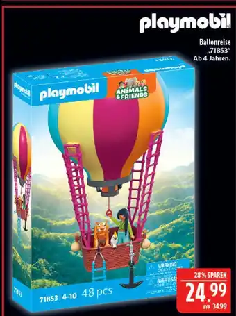 Marktkauf Playmobil ballonreise 71853 Angebot