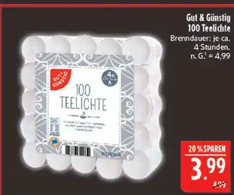 Marktkauf Gut & günstig 100 teelichte Angebot
