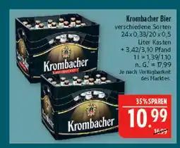 Marktkauf Krombacher bier Angebot