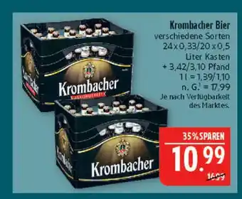 Marktkauf Krombacher bier Angebot