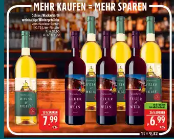 Marktkauf Schloss wackerbarth weiss & heiss Angebot