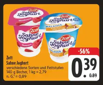 Edeka Zott sahne joghurt himbeere Angebot